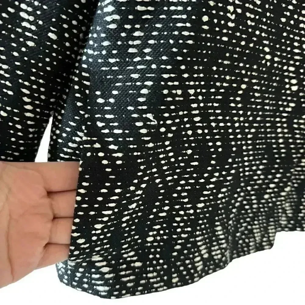 Lafayette 148 Women’s Blazer Black White Flat Hook and Eye Closure Versatile 12